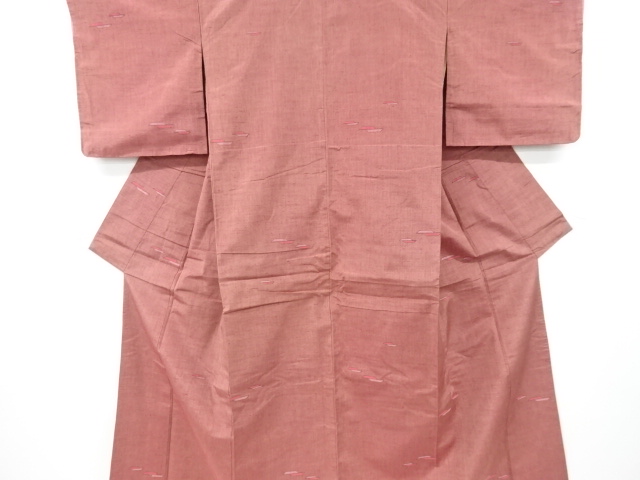 JAPANESE KIMONO / ANTIQUE KIMONO / TSUMUGI / WOVEN GEOMETRIC